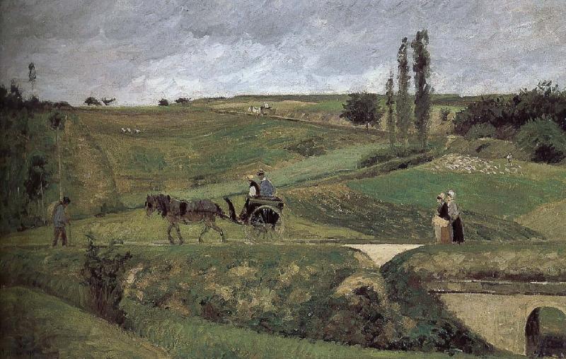 Camille Pissarro Leads to the loose many this graciousness Li road Germany oil painting art